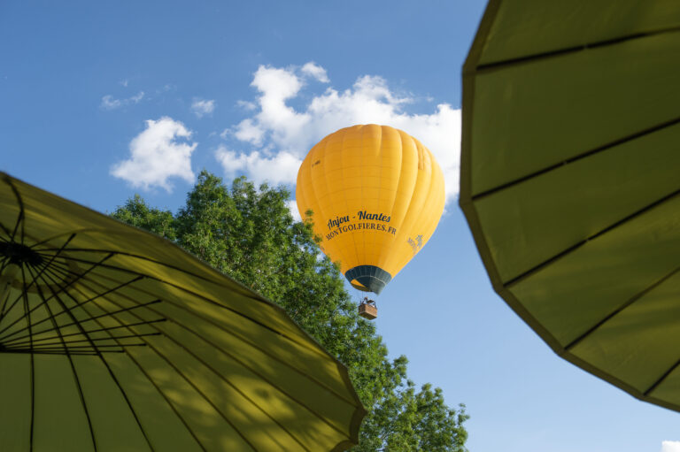 Ballonvaart vanaf het terras